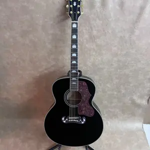 Handmade GIB J200 Acoustic Guitar, Rosewood Fingerboard, Maple Side and Back Panel, 43 Inch, 20 Frets