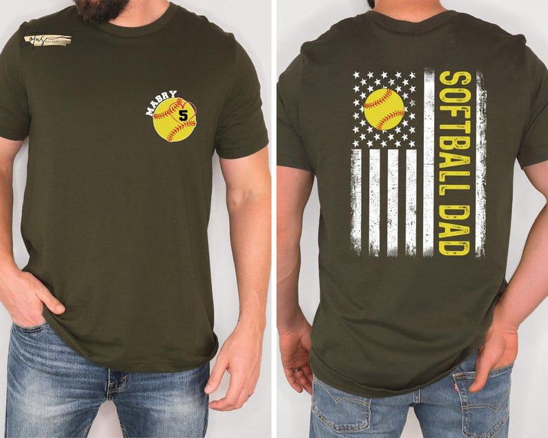Custom Softball Dad Shirt , Game Day Tee, Father’s Day Gift for Sports Dad