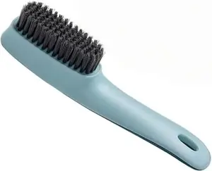 Cleaning Brush Household Small Laundry Brush Stiff Bristle Cleaning Brush for Shoes, Stains, Bathroom, Kitchen, Tile Grout - Non-Slip Grip with Hole for Hanging & Drying