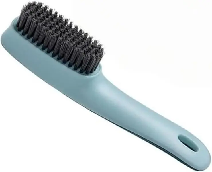 Cleaning Brush Household Small Laundry Brush Stiff Bristle Cleaning Brush for Shoes, Stains, Bathroom, Kitchen, Tile Grout - Non-Slip Grip with Hole for Hanging & Drying