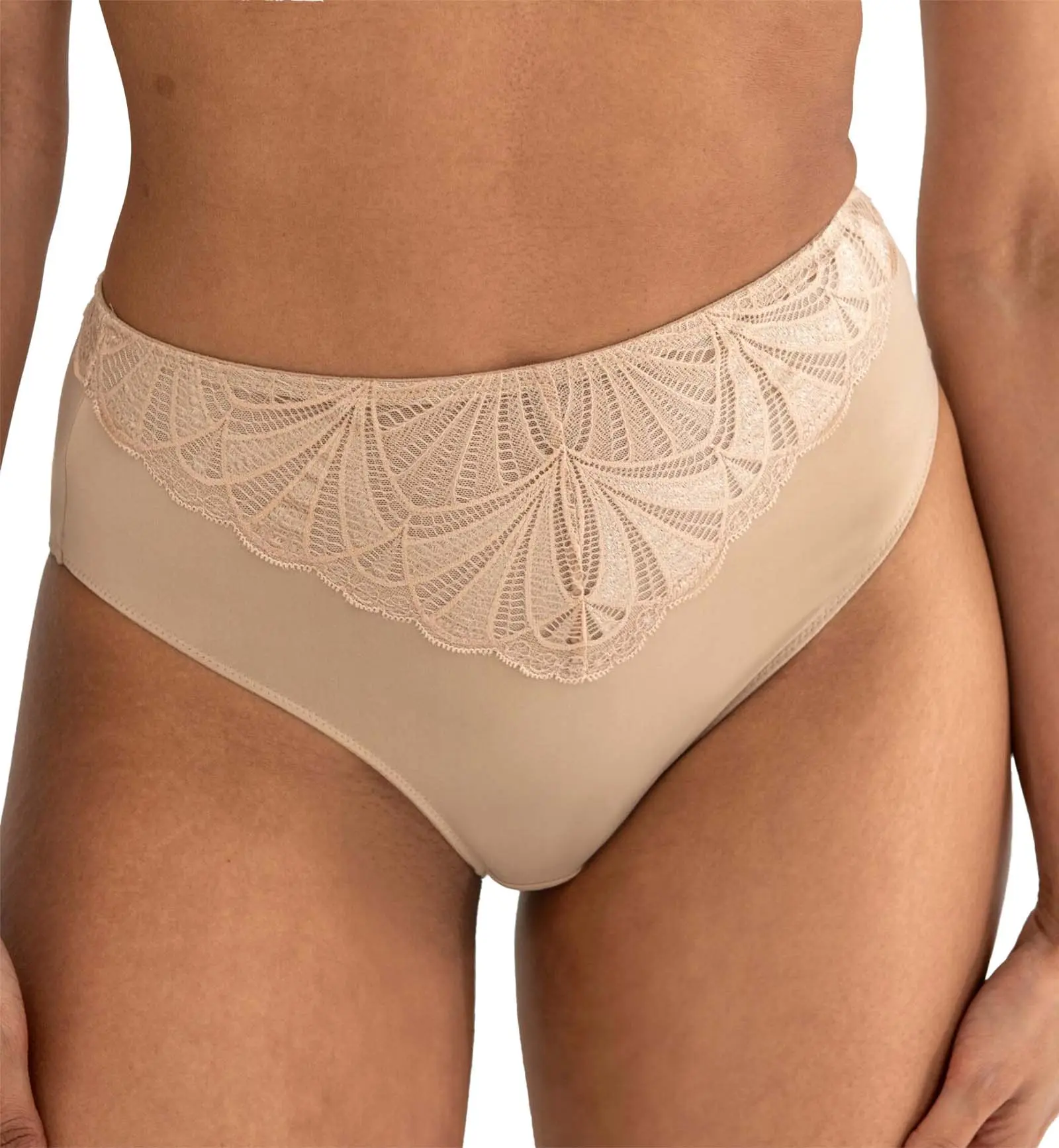 Pour Moi New Romance High Waist Midi Brief (184013) - Almond