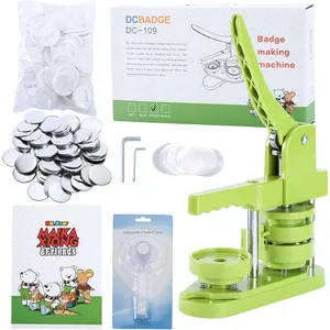 Button Maker Machine 58mm (2.25 in) Installation-Free, DIY Button Pin Maker Machine, Badge Press with Free 100pcs Badge Supplies & Pictures & Circle & Book