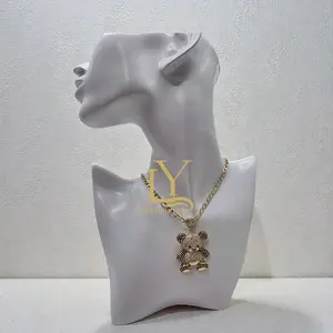 LaYaiBoutique #2411 14k Gold Plated Bear Necklace and Pendant, High Quality