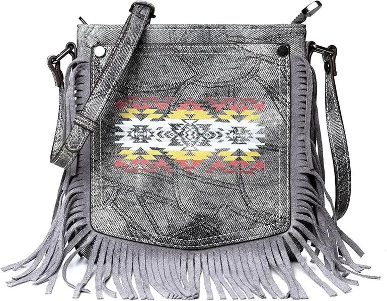 Nu Trendz Women's Aztec Graphic Crossbody-Shoulder Bag - Stylish Purse for Business & Casual Use, Lightweight Satchel, Multi-Zipper Pockets, Adjustable Strap, High-Quality Materials, Hand Wash Only (Crossbody Bags Collection), Purses Crossbody Bag
