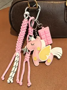 One small horse keychain/bag charm, woven rope keychain, commuter bag charm, Instagram-worthy bag accessory, best friend birthday gift, souvenir accessory, graduation season small gift, cute little horse keychain, symbolizing wealth and prosperity.