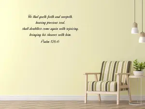 Psalm 126:6 - Precious Seeds Bible Scripture Wall Decal