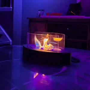 Tabletop Fire Pit, Portable Ethanol Fire Pit, Fire Bowl, Mini Fire Pit Rubbing Alcohol Fireplace Table Top Fire Pit Bowl Long Burning Housewarming with Indoor/Outdoor/Garden Patio