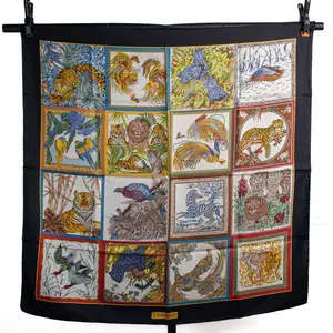 Pre-owned SALVATORE FERRAGAMO silk Bag Accessories Multicolor Ferragamo Scarf E26022307