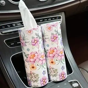 1PC Printed car mounted paper towel cylinder paper towel barrel car seat type cylindrical car paper towel barrel