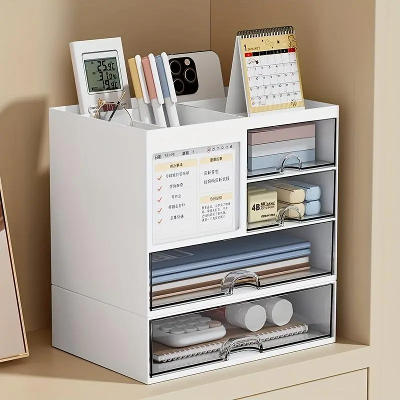 Desk Side Drawer Type Storage Box, 1pc Desktop Stationery Storage Box, Desk Organizer for Home Office, Desk Organizer for Home Office, Files Organizer, Desk Organizer Tidy, Work Organizer, Desk Accessories, Office Essentials, Office Desk Accessory