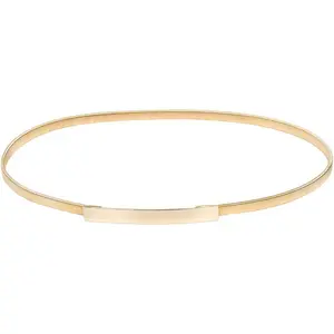 Women Skinny Metal Cinch Belt Gold Waistband Elastic Waist Belt CL633