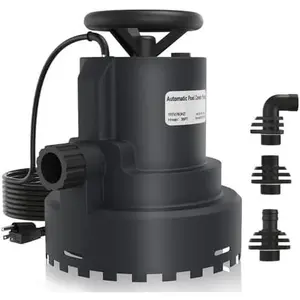 1HP Automatic Submersible Water Pump, 5000GPH Sump Pump Utility Pump for Pool Draining, Water Removal Pump with 33' Power Cord for Flooded Areas, Swimming Pool, Flooded House Basement,Black