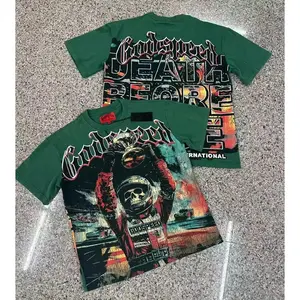 VintageGraphic"GODSPEED."NOPAINNOGAIN"TopsTshirtStreetwearY2KStyleCasualCottonClassicCrewneckDesignTeesPrintFabricMenswearPrintStylishFabricTeeShortSleeveT-ShirtsUnisex Tropical