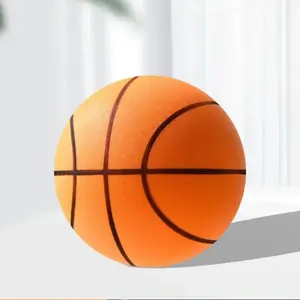 Silent Indoor Basketball PU Soft Foam Ball, Noiseless Training Ball, Indoor Sports Ball, Sponge Ball, Quiet Play Ball, Home Workout Equipment, Home Gym
