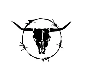 steer cow bull longhorn home decor car truck auto vinyl decal sticker 5"