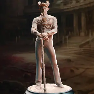 Tiefling Crimelord Xarvir Barikdral 3D Printed Resin Miniature - DM Stash Collectible Character Figure, Decorative Accessory Home Decor Statue, 3D-Printed Resin Miniatures, Decorative Accessory Miniatures
