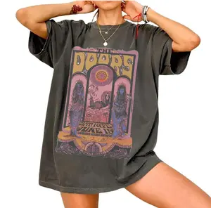Vintage The Doors 60s Graphic T-Shirt, Retro Rock Band Tee, Classic Oversized Concert Shirt for Music Lovers, Womenswear Gift Idea