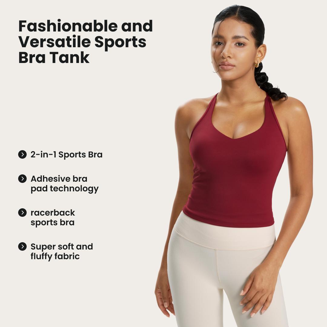 BodyTips Women's Soft Thin Straps X Back Backless Sports Bra Skin Friendly Stretchy Fit Tank Top With Adhesive Bra Pad Machine Wash Lingerie Smooth Backless Bra Popular Activewear Versatile Underwear For DailyWear Lounge Casual Outfit Yoga Summer Use