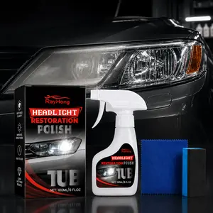 Car Headlight Repair Liquid for Yellowing Lamp Shell No Polishing Headlight Restoration Kit Light Crystal Refurbishment Atomization Cleaning Maintenance Plating Renovation