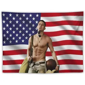 Channing Star Tatum Funny Flag Tapestry Poster Wall Hanging Art Suitable for Room Bedroom Living Room Dormitory Wall Outdoor Garden Decoration Aesthetic Merch30 x40 boys and girls room decor
