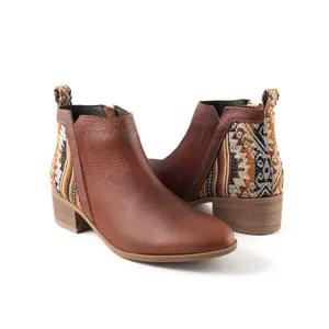 Brown Leather Bootie Brown Leather Bootie