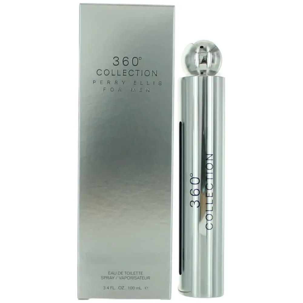 Perry Ellis 360 Collection by Perry Ellis, 3.4 oz EDT Spray for Men, Vanilla Scents, Amber, Lavender Blend, Water Mint, Musk, Spicy, Smelling Good