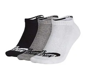 Nike SB No Show Socks X-Large 3 Pack Black/White/Grey