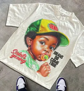 A-Saints Young Dreams Do Come True Graphic Tee | 100% Pure Cotton Premium Vintage Streetwear T-Shirt | Unisex Aesthetic Urban Apparel | Soft Breathable Summer Top | TikTok Shop US Essential | Cream Off-White Heavyweight Fit | 90s Vibe Lifestyle Shirt