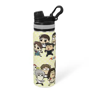Neon Genesis Evangelion 20oz Tumbler with Handle, Vacuum Insulated Stainless Steel Travel Mug, Leak-Proof Lid with Direct Drink & Foldable Straw, Non-Slip Base, BPA-Free, Car Cup Friendly