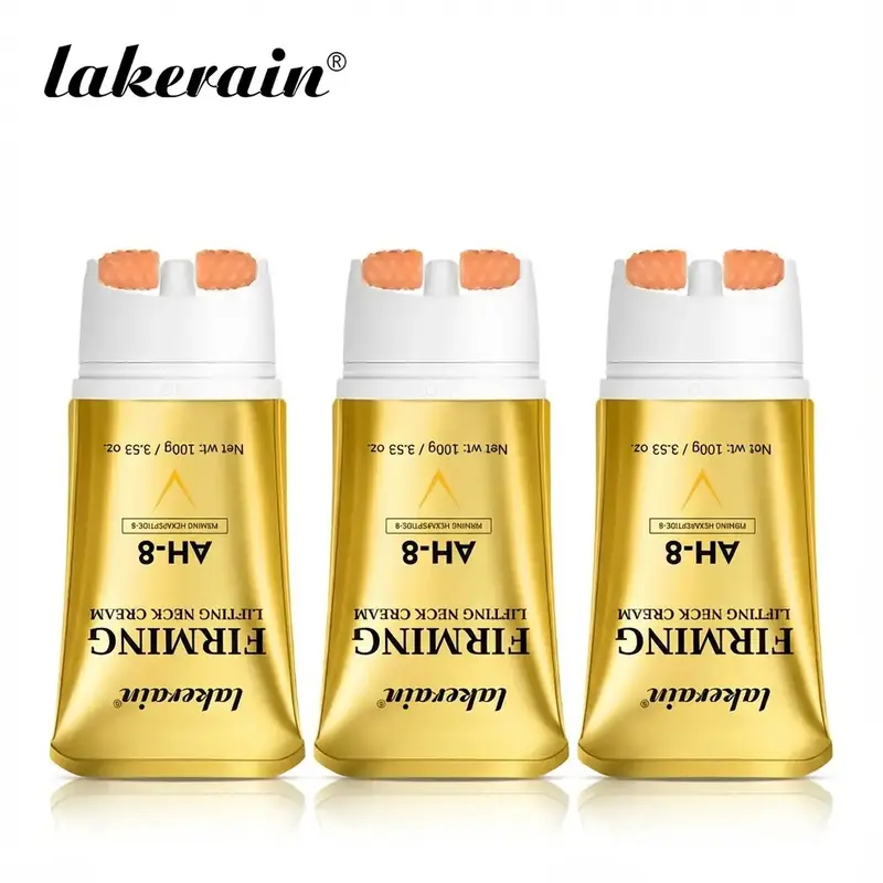 Lakerain Firming Lifting Neck Cream Bundle, White 100g Tubes with Acetyl Hexapeptide-8, Hydrating Balm for Wrinkle Smoothing and Skin Tightening, Moisturizer, Skin Care, Beauty Products