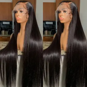 Bling Hair 12-36 Inch 13x4 Smooth Straight Lace Front Wig 13x6 Hd Transparent Brazilian 4x4 Closure Human Hair Wigs For Black Women