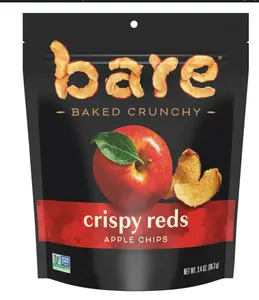 bare Baked Crunchy Apple Chips, Fujis & Reds, 3.4oz Bag