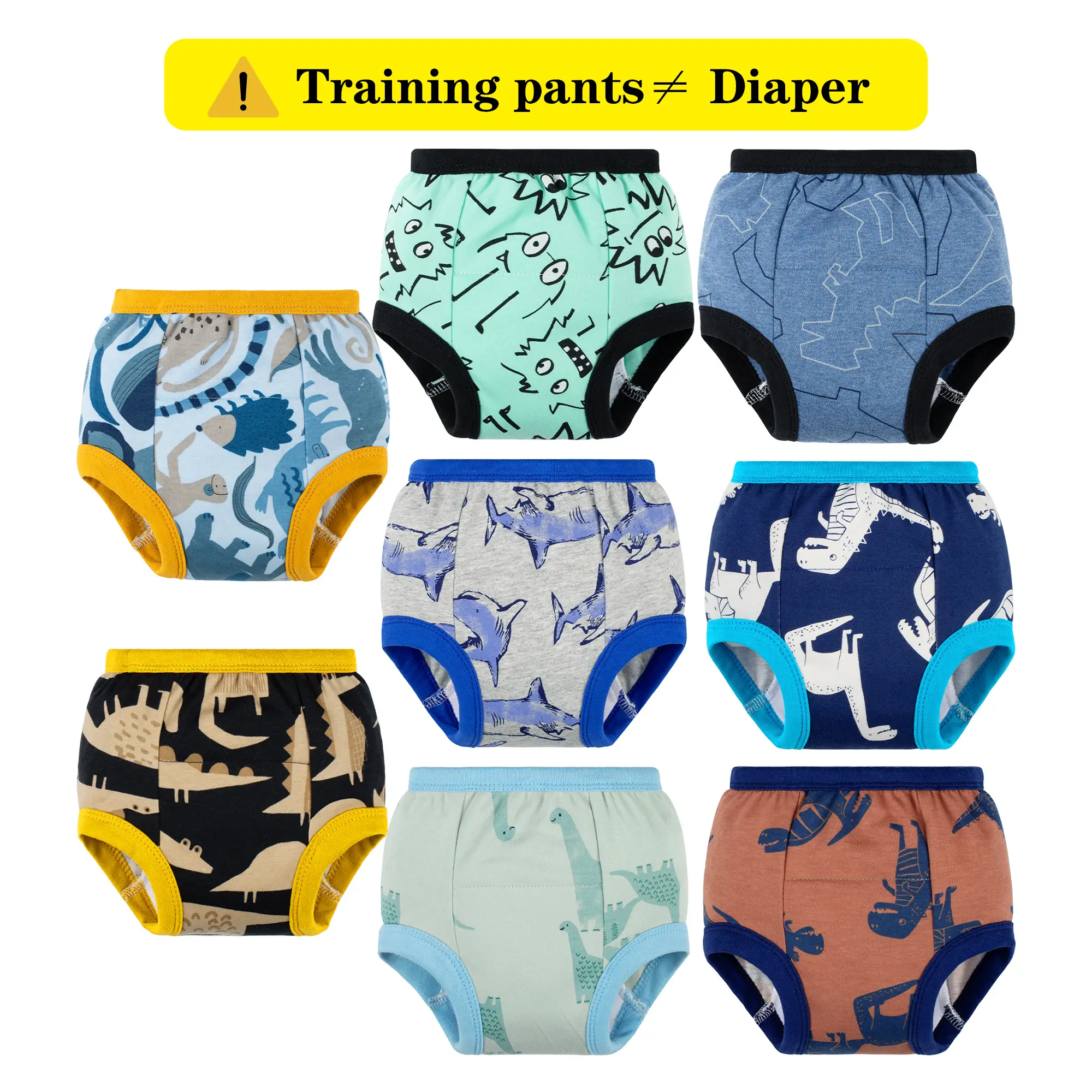8-Pack Cotton Potty Training Underwear for Toddlers – Comfortable Training Pants for Boys and Girls (12M-5T)