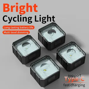 4-Piece Night Bike Light Set, Type-C Fast Charging, Multi-Mode High Brightness, Durable Bicycle Lighting Accessories