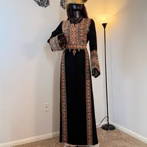 Thobe with Stone Jordanian Design Special Cultural Clothing Item Featuring Unique Embellishments Long Sleeve