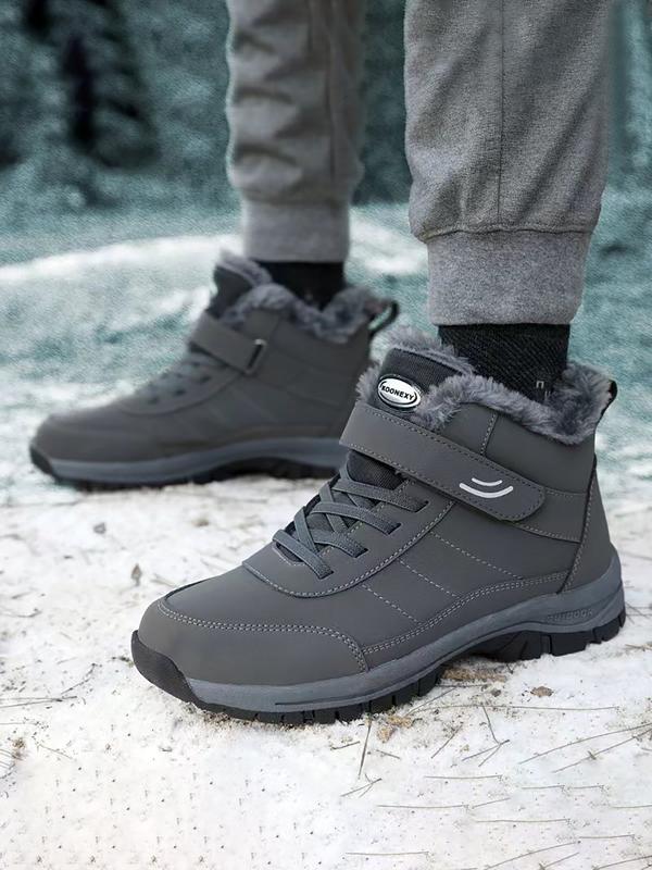 Men's Outdoor Snow Boots, Waterproof Winter Footwear, Warm Ankle Shoes for Cold Weather, Durable and Comfortable Design, Slip Resistant Boots