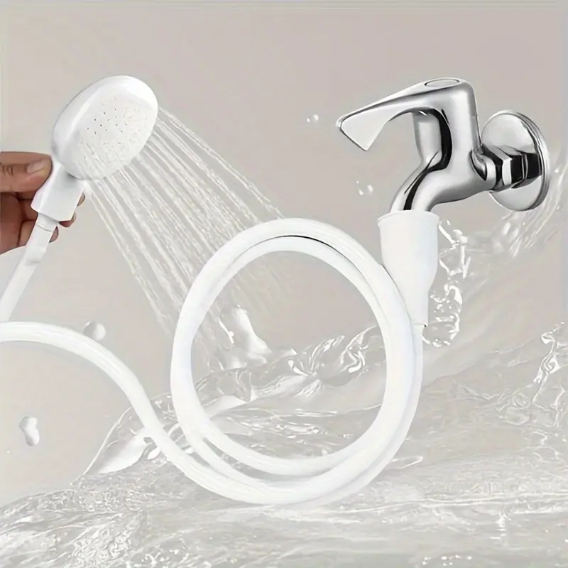 Multi-Functional Portable Wet Spray Hose, Ideal for Pet Bathing, Hair Washing, Plant Watering, Easy Installation, Quick Setup with Clip