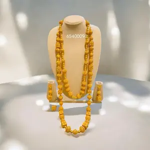 Gold plated jewelry set with ring