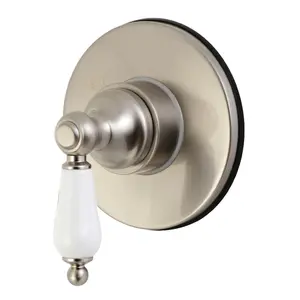 Kingston Brass  Traditional Single-Handle Three-Way Diverter Valve with Trim Kit, Brushed Nickel