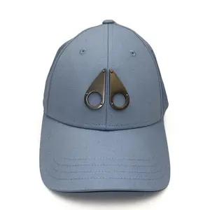 Moose Knuckles Logo Icon Cap Blue Everyday Street Style Lightweight Structured Baseball Cap with Iconic Metal Logo for Casual Outfits