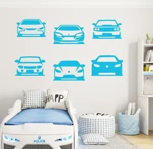 Race Car Wall Decal - Set of Cars Decal, Sports Car Theme Room, Cars Nursery Decor, Muscle Car Decals, Boys Nursery Vinyl Cars nm079 Stickers Decorative