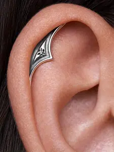 Shiny Geometric Sailboat Hidden Spiral Ear Cuff, Unisex Punk Jewelry, Fashionable Zinc Alloy Earring, Halloween Style