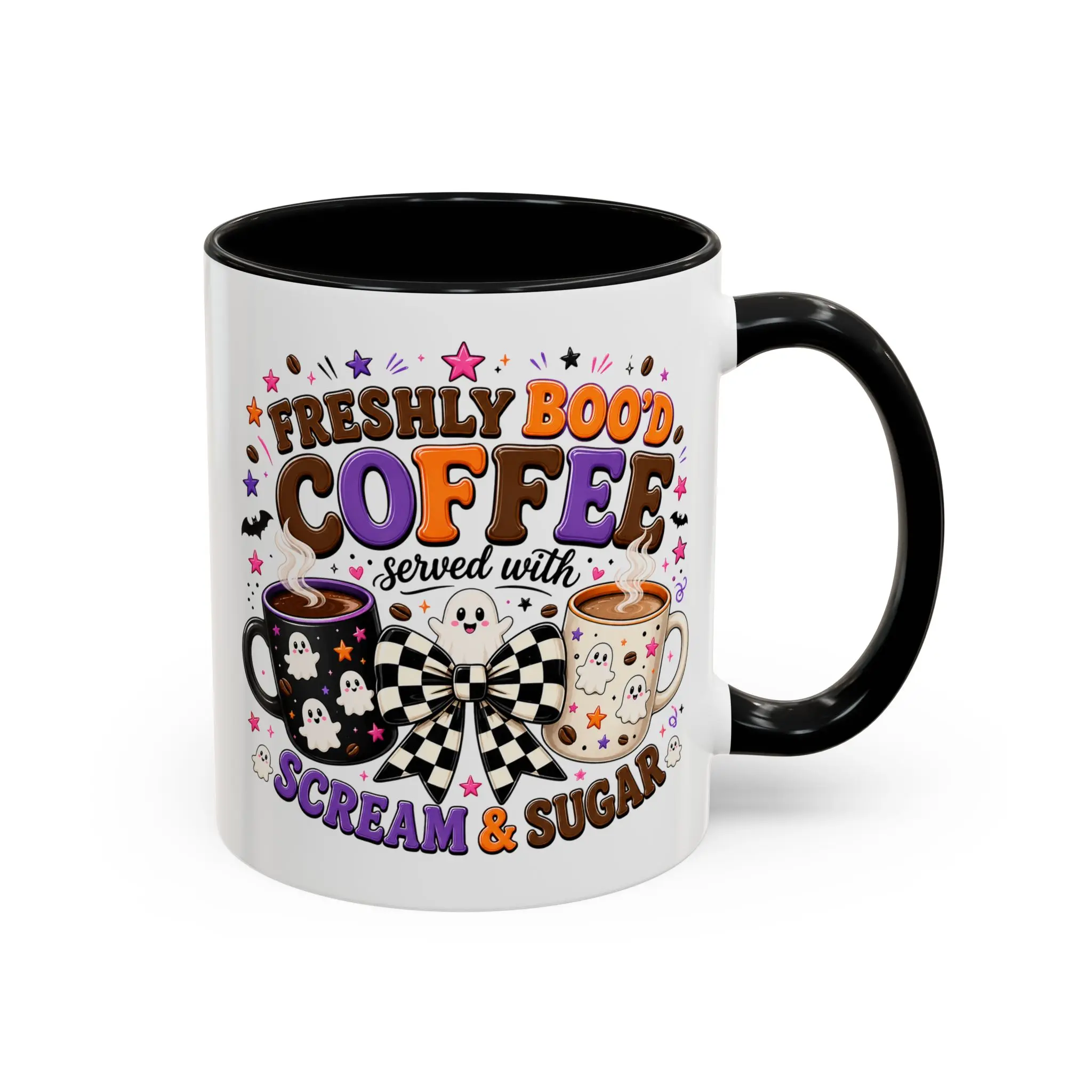 Freshly Booed Coffee Mug | Scream & Sugar Halloween Accent Mug