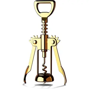 Zinc Alloy Premium Wing Corkscrew with Multifunctional Wine Bottle Opener Sharp Wine Corkscrew