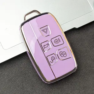 Car Key Case, TPU Soft Car Key Cover, Key Fob Cover, Key Fob Protector, Key Fob Shell for Land Rover or for Jaguar Range Rover Discovery Defender Jaguar LR3, F1, R4, RRE, RS, Evoque Sport LR4 Perth F-Type, Car Key Accessory
