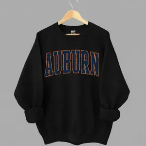 New Vintage Auburn Sweatshirt, Collegiate Spirit Wear, Trendy Game Day Outfit, Soft Fit Sporty Jumper, Football Gift For Him, Her, Casual Wear, Viral, Comfortable, Streetwear