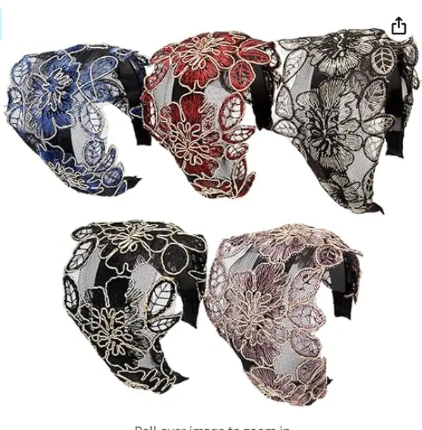 5PCS Wide Hard Sports Headbands Teeth-Equipped Hair Hoop Set Fashionable Sports & Outdoor Accessories Comfortable Non-Slip Cloth Plastic Headbands For Women