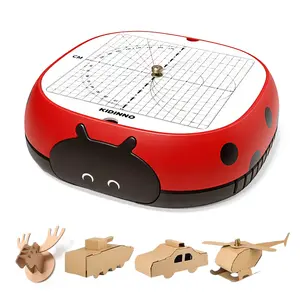 Upgarded Safe Power Cardboard Cutter for Kids, STEM + STEAM Educational Toy for Boys and Girls Ages 5+, Upcycled Tool for DIY Cardboard Projects, Engineering & Creativity