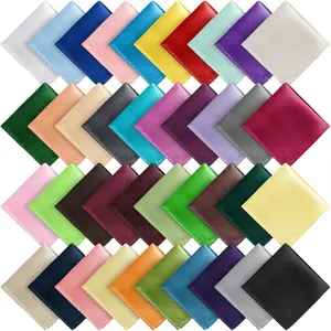 40  Pocket Squares for Men orted Solid Color Handkerchief Suit Pocket Handkerchief Soft Pocket Square Hanky