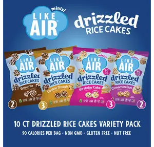 Like Air Single Serve Drizzled Rice Cakes Variety Pack - 0.74oz, 10 bags